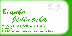 bianka jedlicska business card